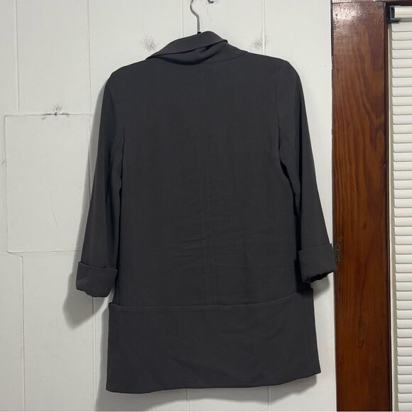 Aritzia Wilfred chevalier blazer open front gray size 6 - Picture 6 of 6